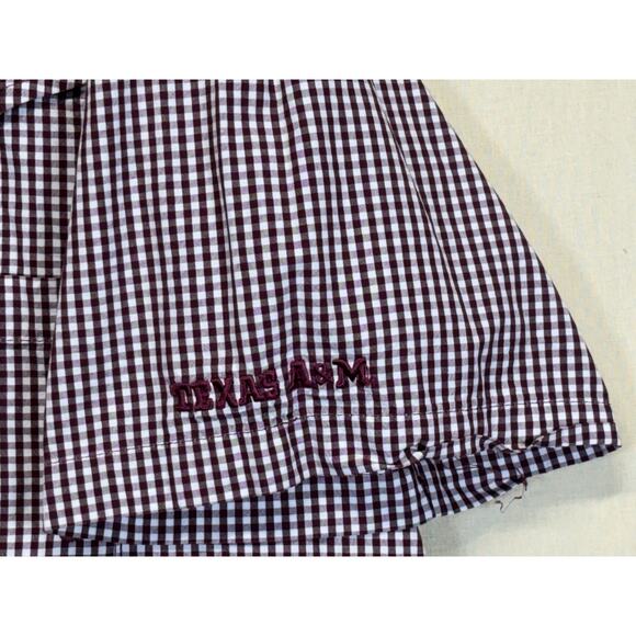 Columbia PFG Texas A&M Aggies Shirt Men's XL Maroon Plaid Super Bonehead Fishing - Picture 12 of 16